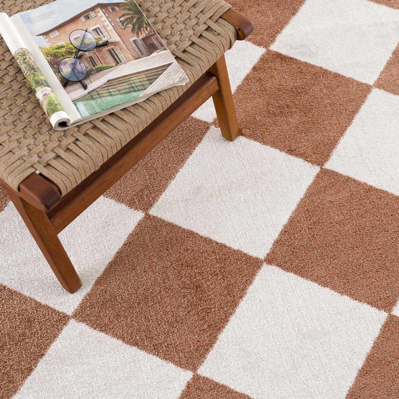 Ulric Chestnut Diamond Washable Area Rug by Boutique Rugs