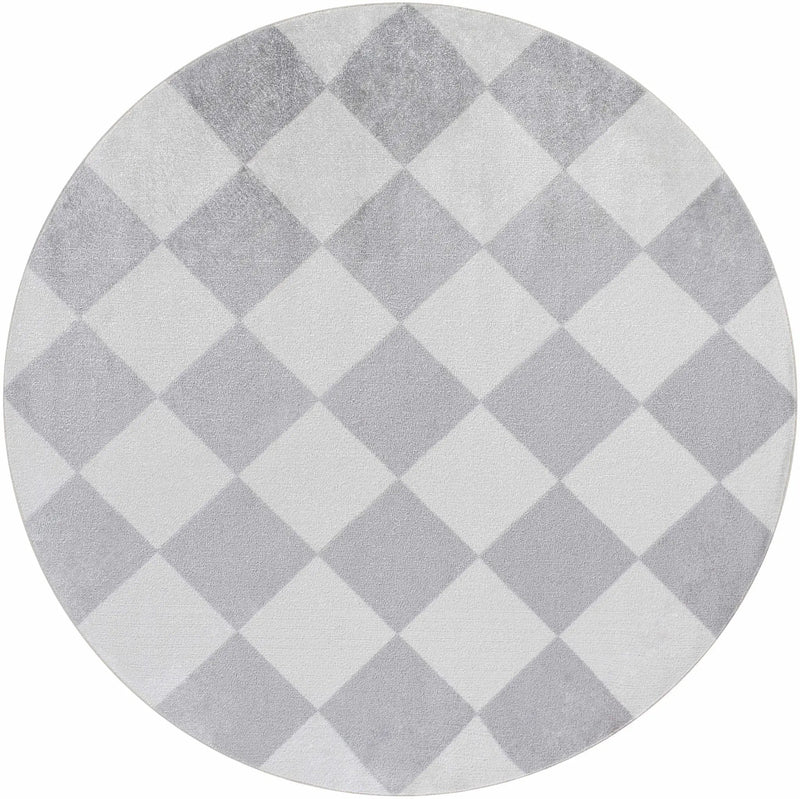 Ulric Light Gray Diamond Washable Area Rug by Boutique Rugs