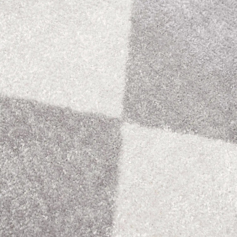 Ulric Light Gray Diamond Washable Area Rug by Boutique Rugs