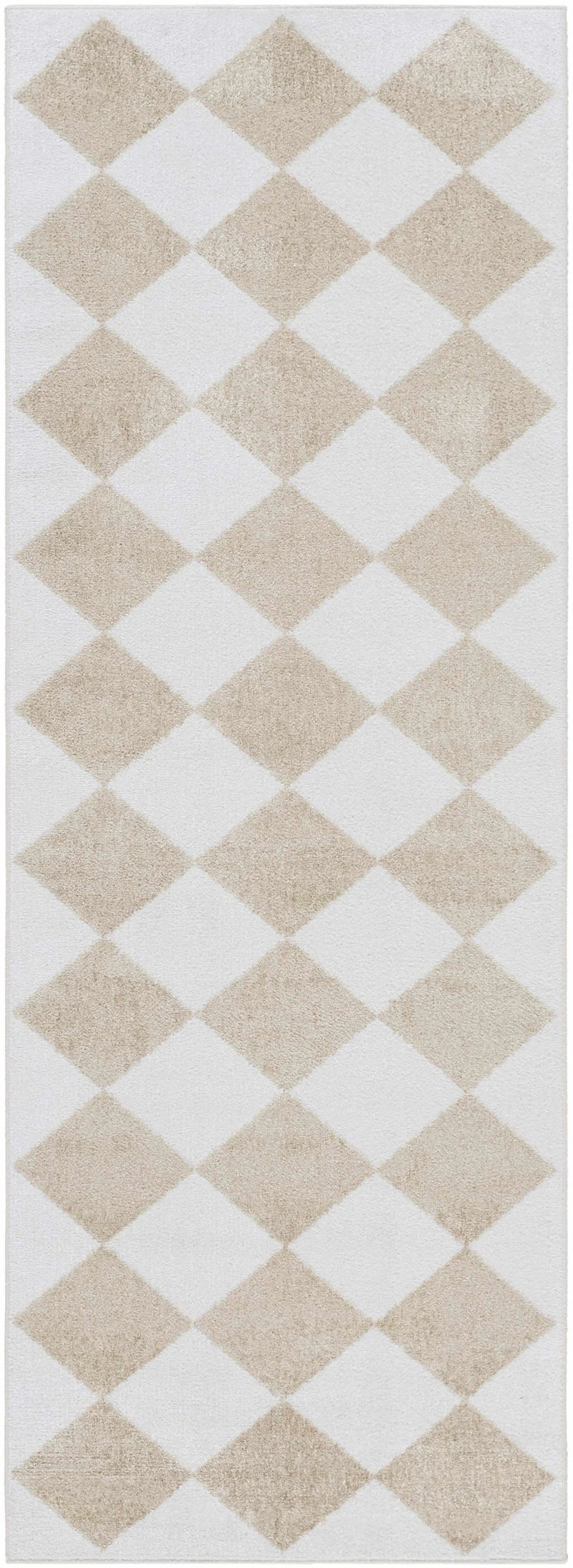 Ulric Light Brown Diamond Washable Area Rug by Boutique Rugs