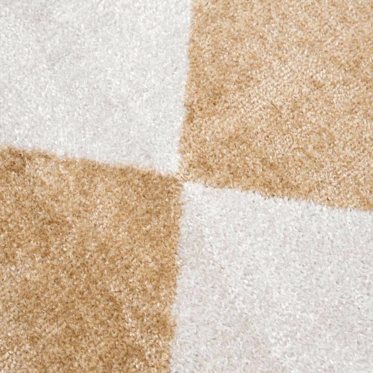 Ulric Light Brown Diamond Washable Area Rug by Boutique Rugs