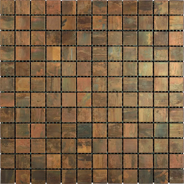 Bronze 12x12 Matte Square Metal Mosaic Tile (5 pack, 4.75 sq ft/case), photo 2 of 3