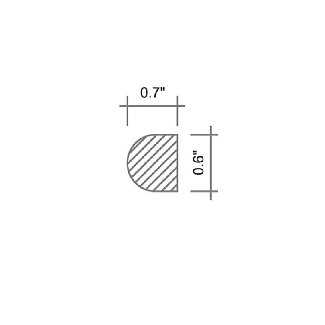 Gray 0.5x12 Polished Equator Pencil Marble Tile Trim (10 pack, 0.5 sq ft/case) by Apollo Tile