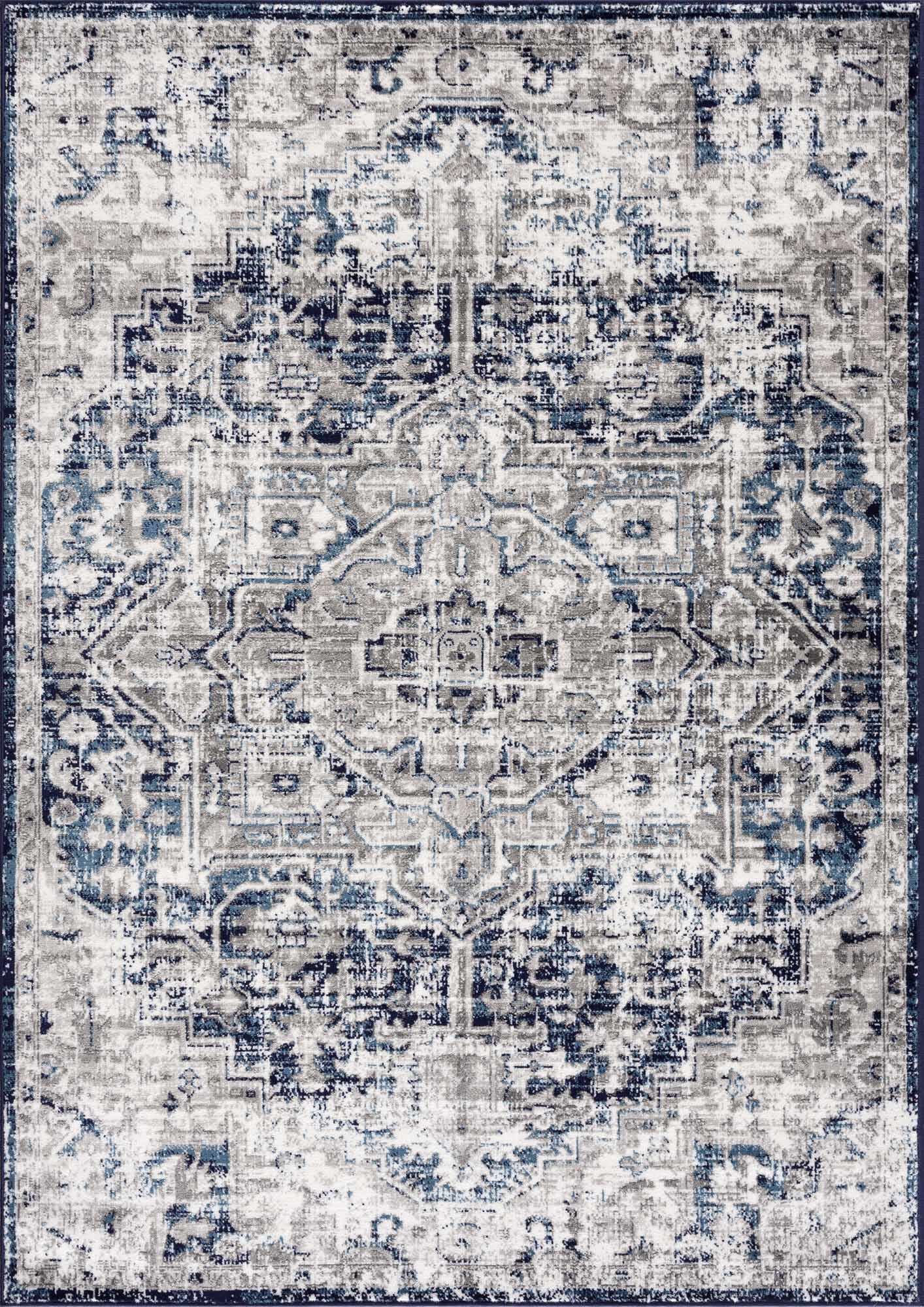 Buenaventura Navy Area Rug - Clearance by Boutique Rugs