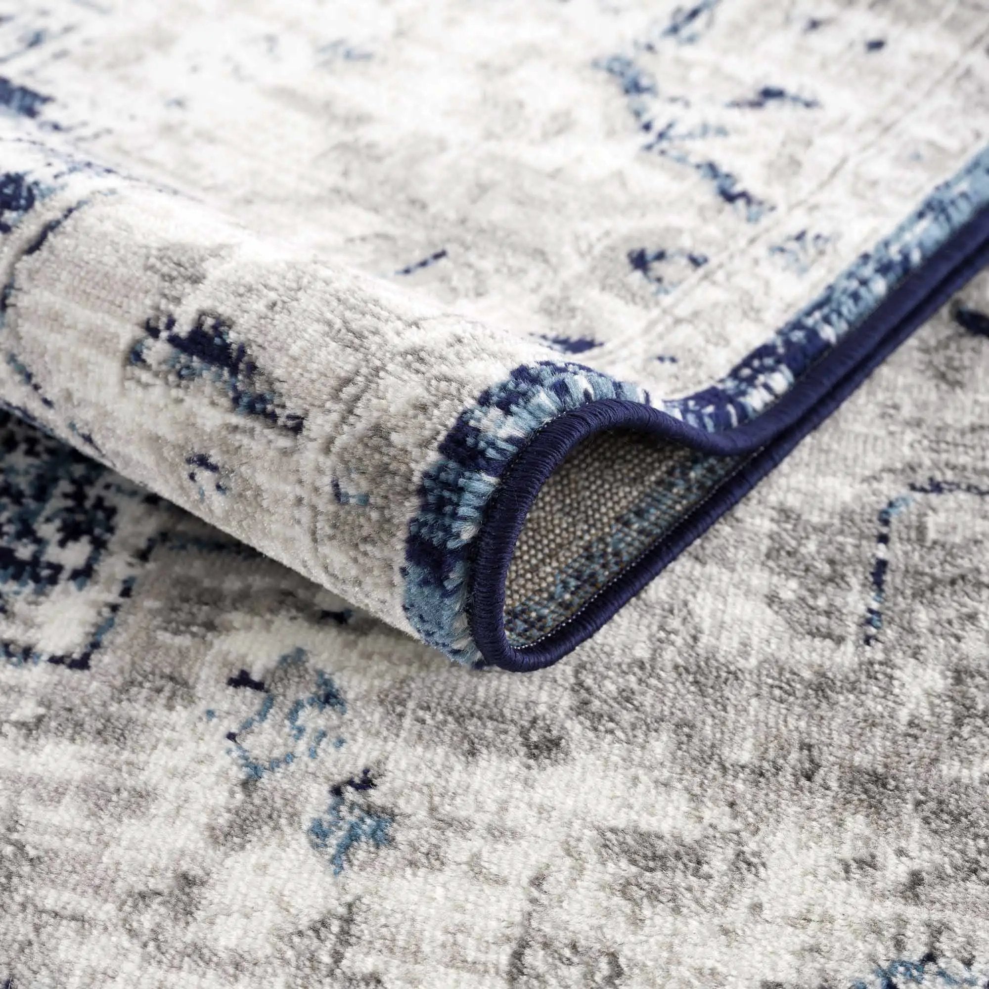 Buenaventura Navy Area Rug - Clearance by Boutique Rugs