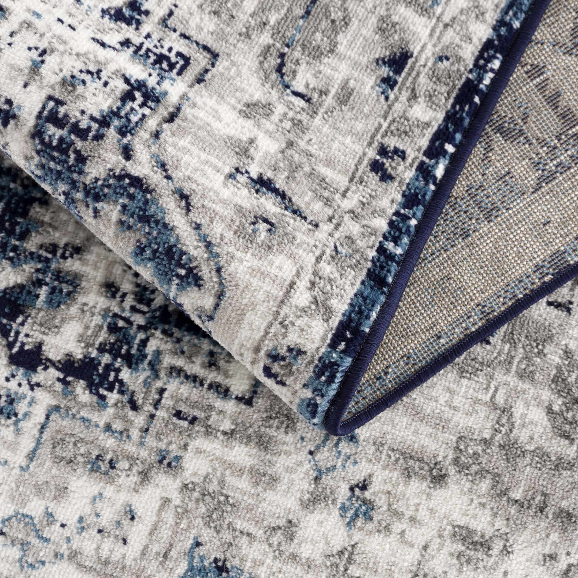 Buenaventura Navy Area Rug by Hauteloom