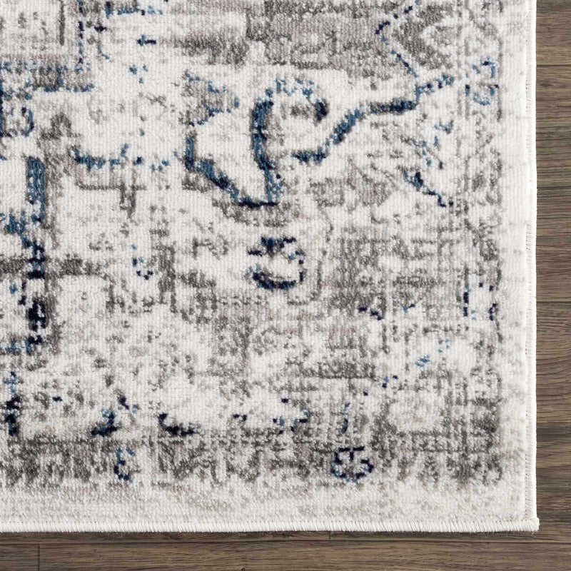 Buenaventura Cream & Navy Area Rug - Clearance by Boutique Rugs
