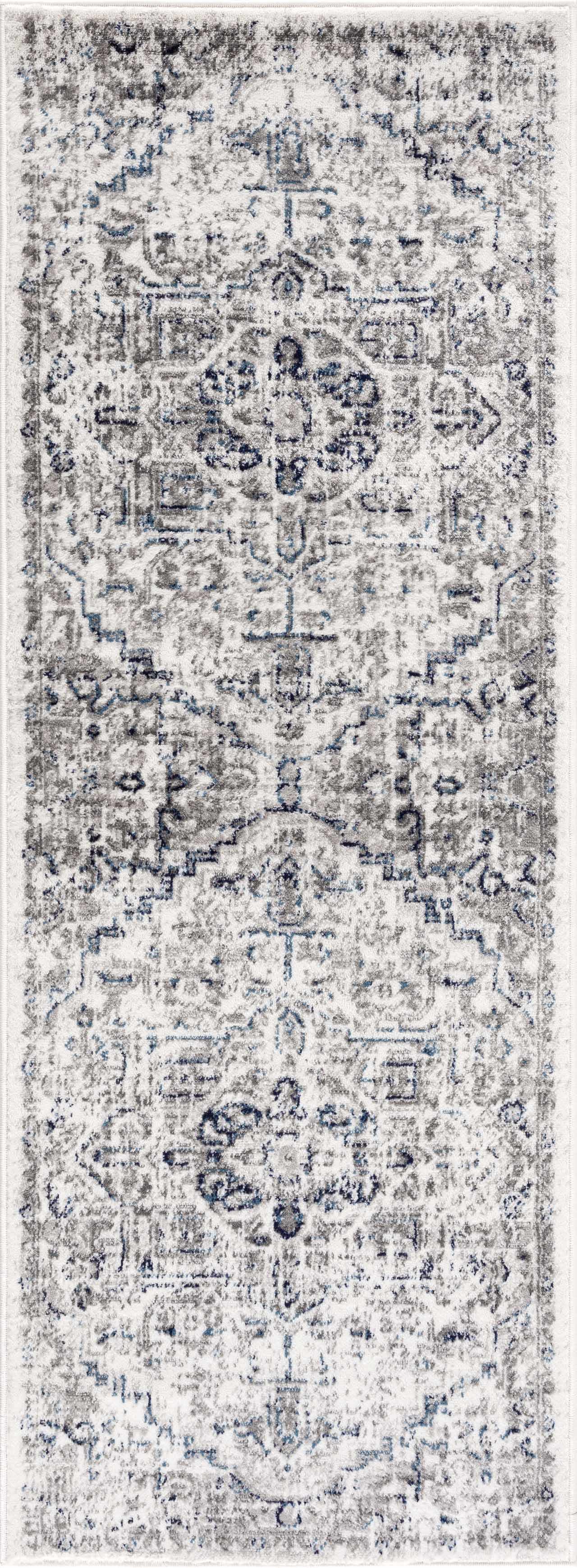 Buenaventura Cream & Navy Area Rug - Clearance by Boutique Rugs