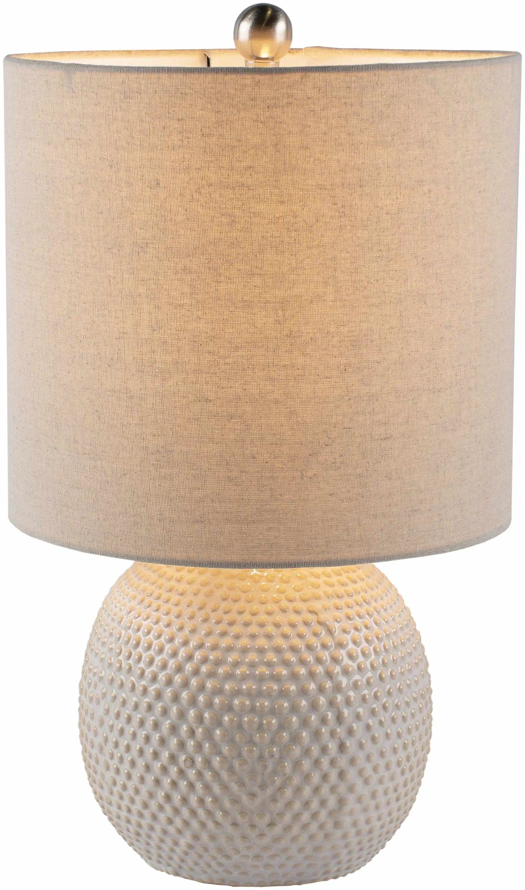 Manaloal Beige Textured Table Lamp by Boutique Rugs