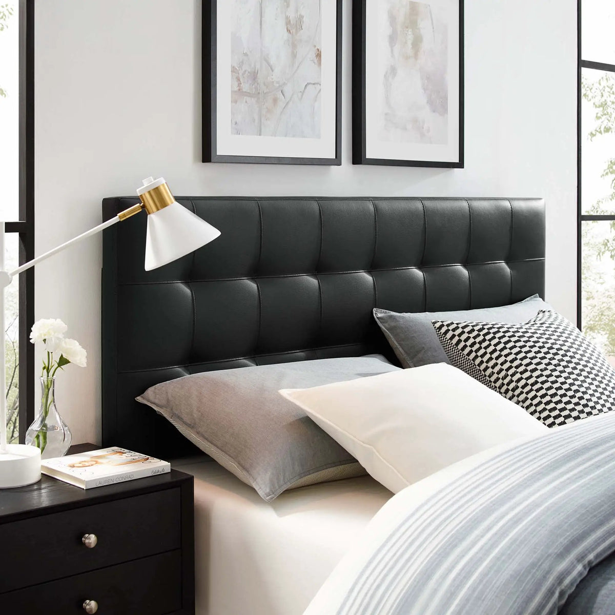 Lily Upholstered Vinyl King Headboard by Modway by HouseOfZazla