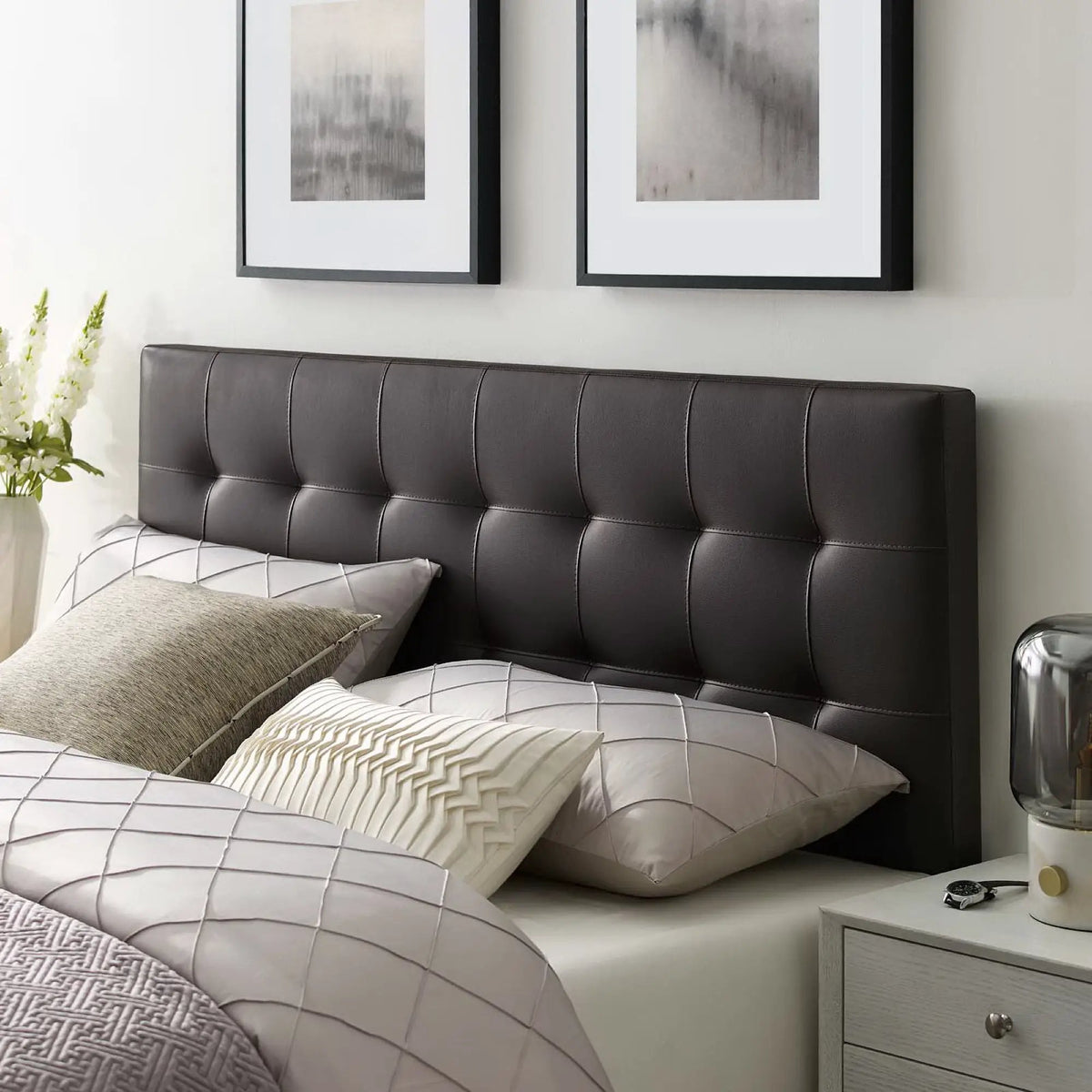 Lily Upholstered Vinyl King Headboard by Modway by HouseOfZazla