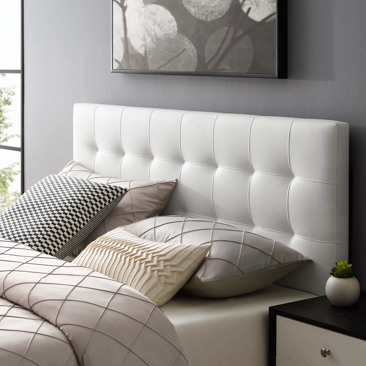 Lily Upholstered Vinyl King Headboard by Modway by HouseOfZazla