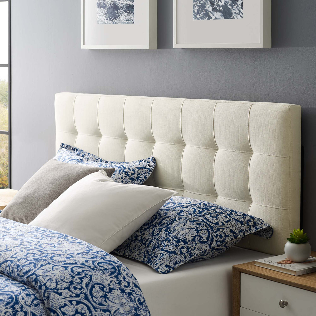 Lily Upholstered Fabric Headboard by Modway, photo 22 of 46