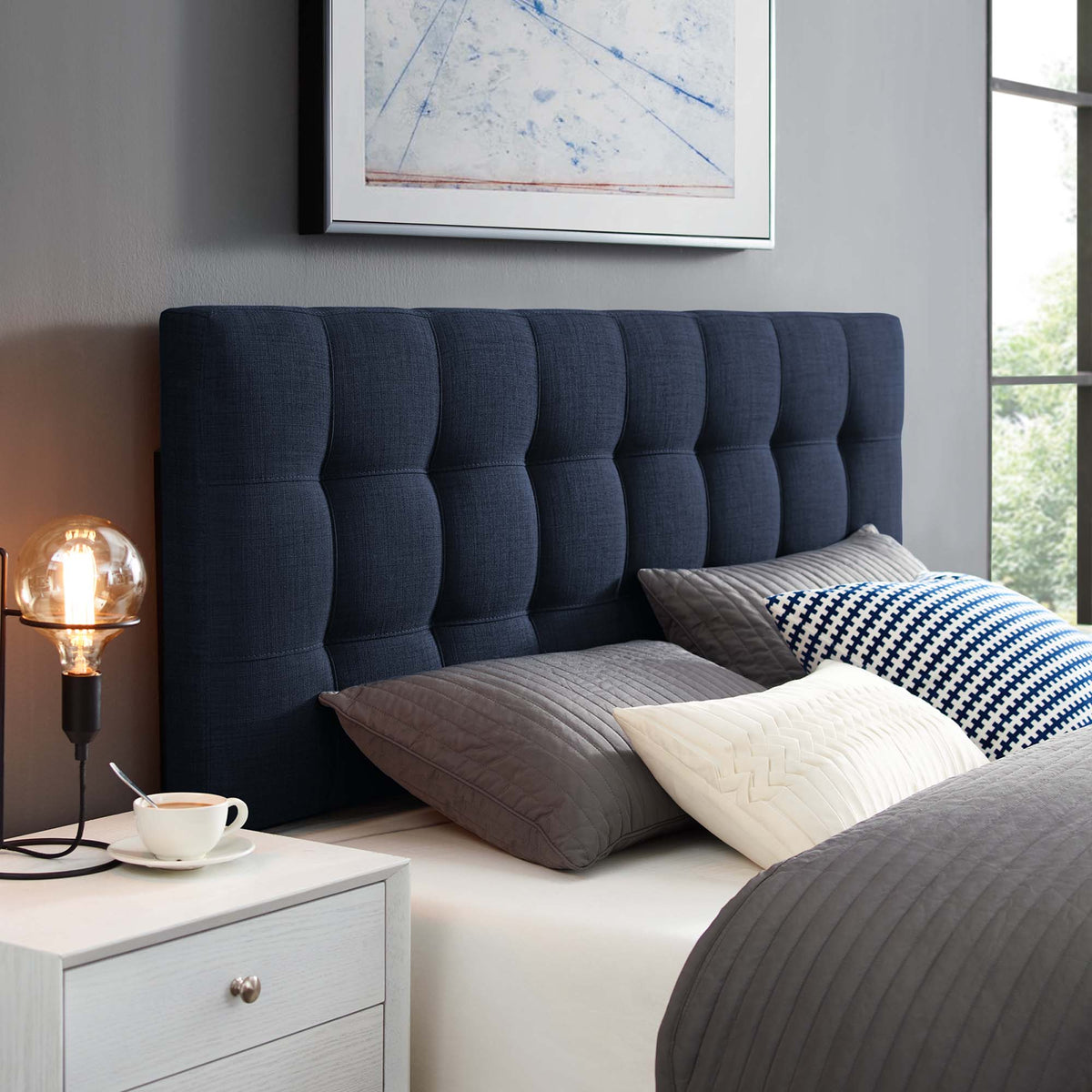 Lily Upholstered Fabric Headboard by Modway, photo 30 of 46