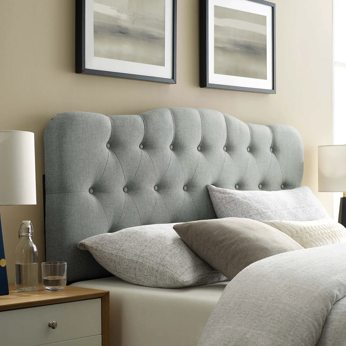 Annabel Upholstered Fabric Queen Headboard by Modway by HouseOfZazla