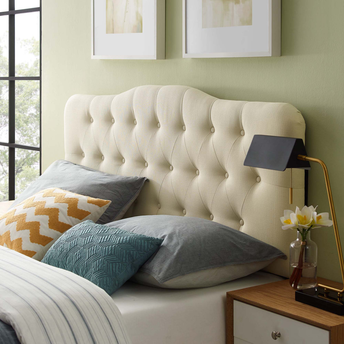 Annabel Upholstered Fabric Headboard by Modway, photo 24 of 25