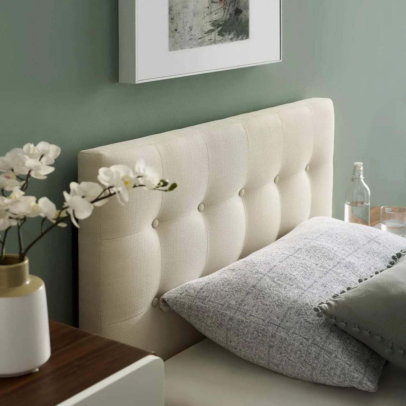 Emily Upholstered Fabric Twin Headboard by Modway by HouseOfZazla