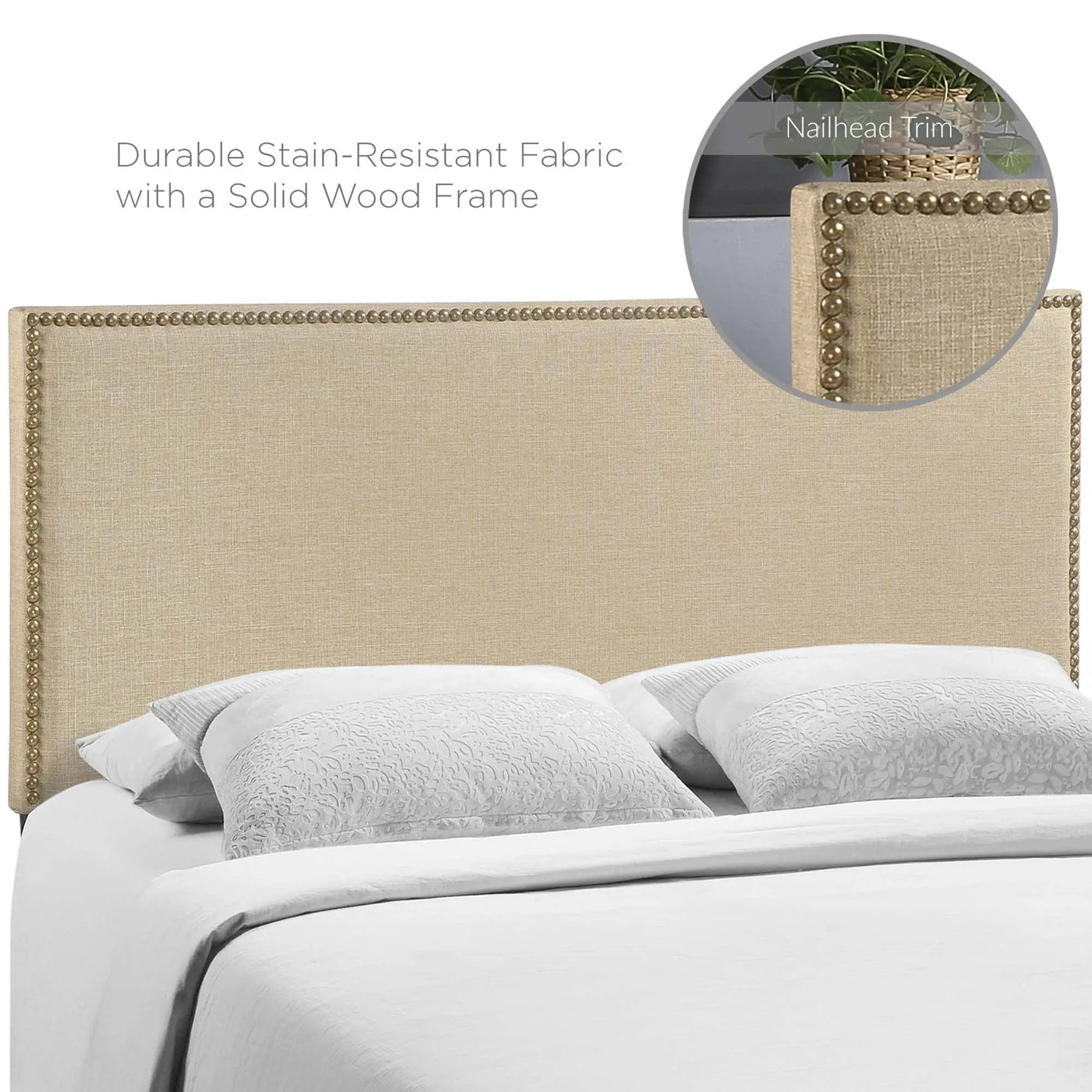 Region Nailhead Upholstered Queen Headboard by Modway by HouseOfZazla