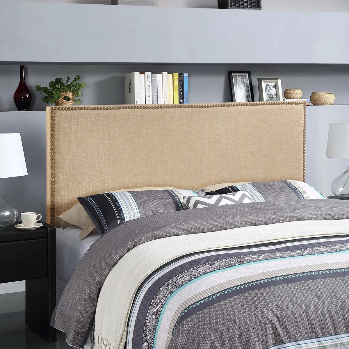 Region Nailhead Upholstered Queen Headboard by Modway by HouseOfZazla