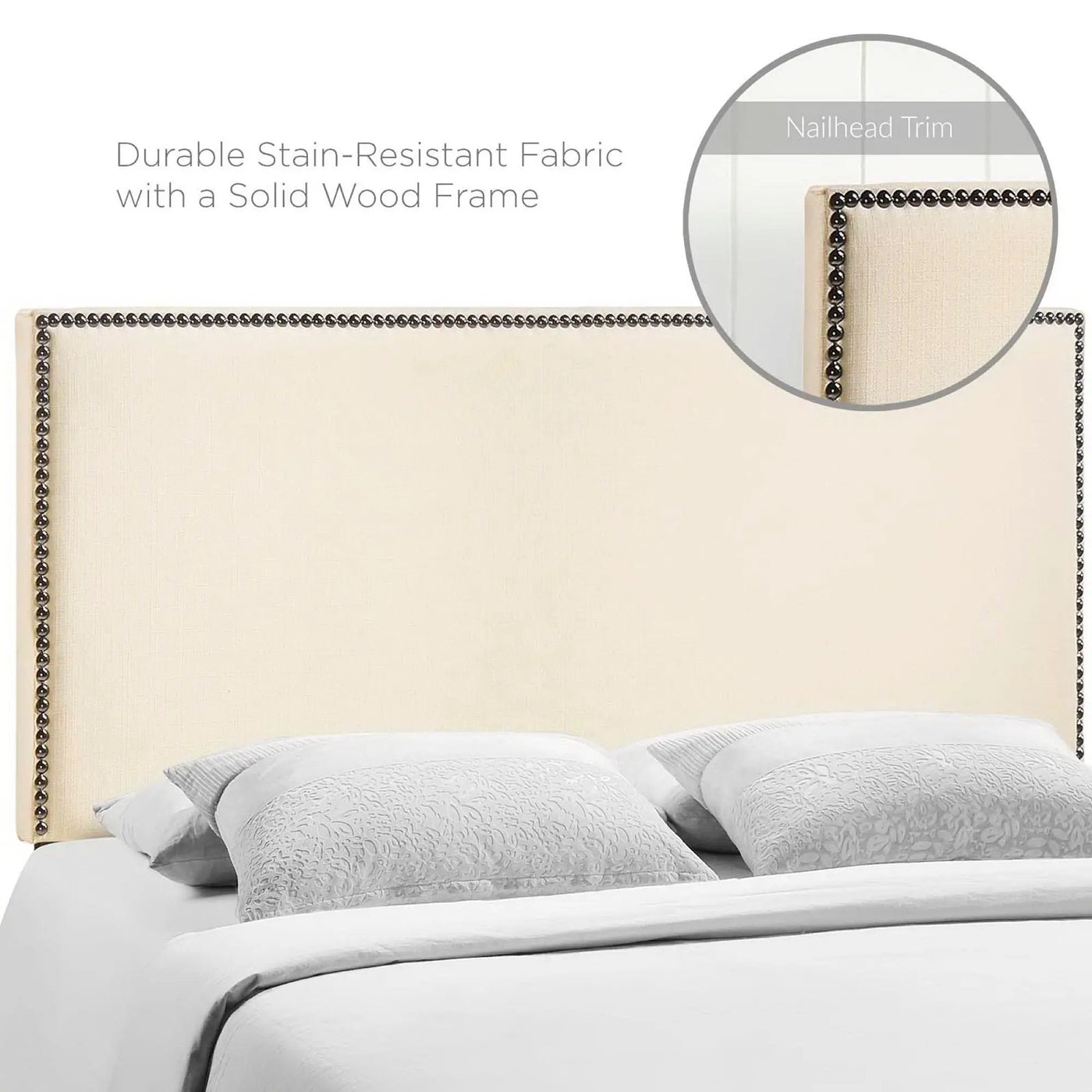 Region Nailhead Upholstered Queen Headboard by Modway by HouseOfZazla
