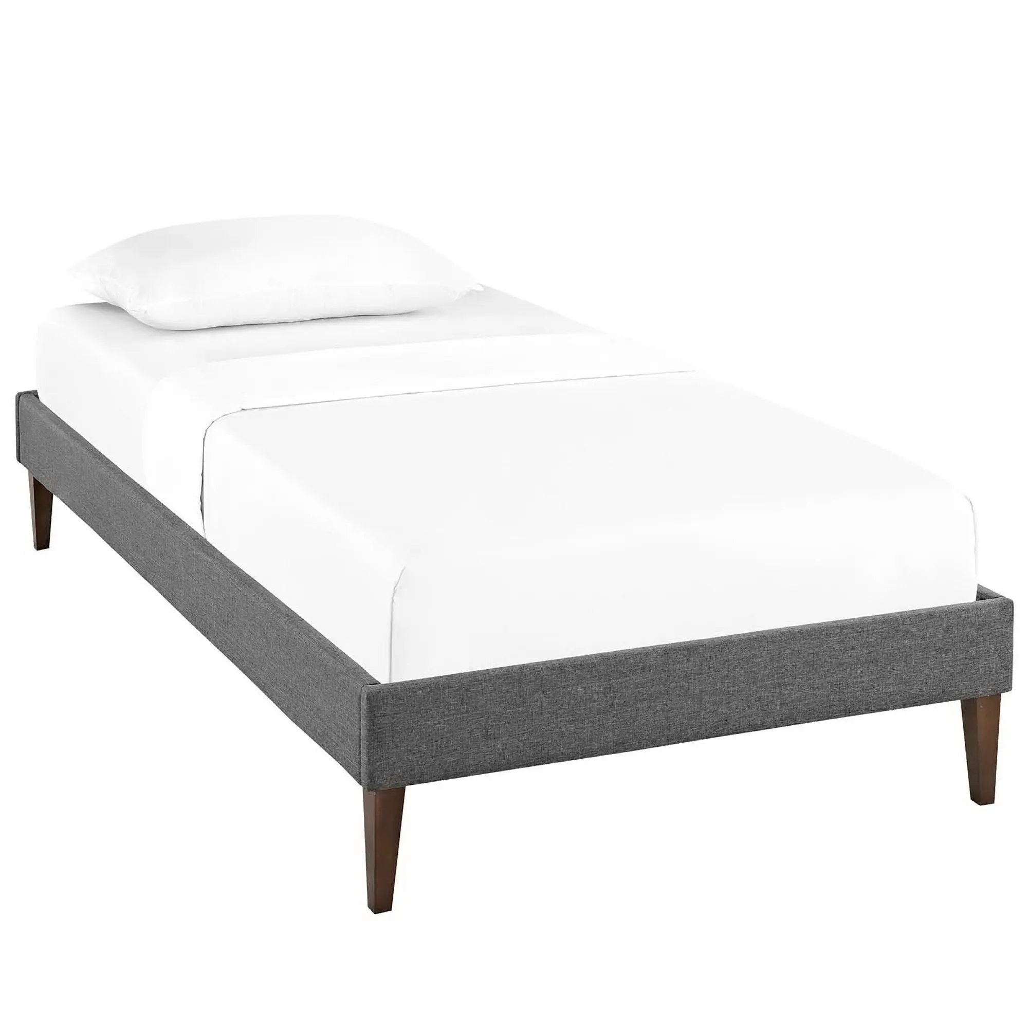 Sharon Fabric Twin Bed Frame with Squared Tapered Legs by Modway by HouseOfZazla