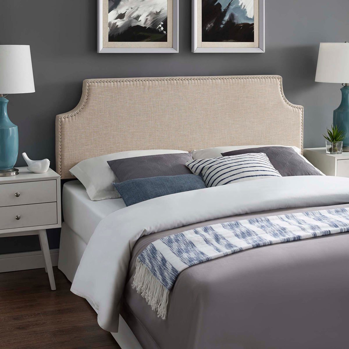 Laura Upholstered Fabric Queen Headboard by Modway, photo 7 of 7