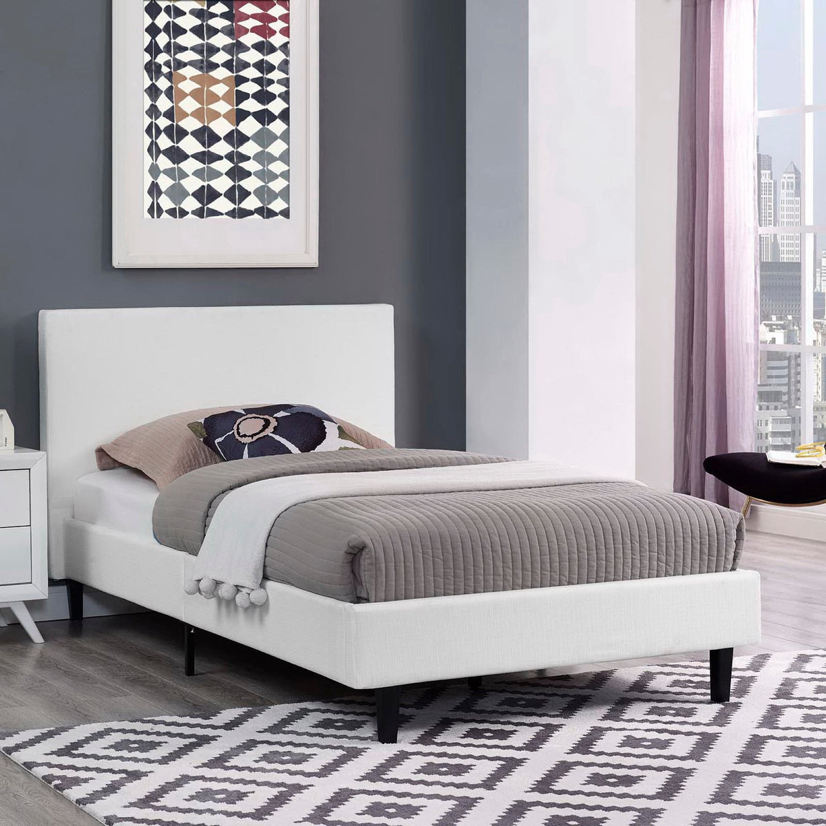 Anya Fabric Bed by Modway, photo 5 of 15