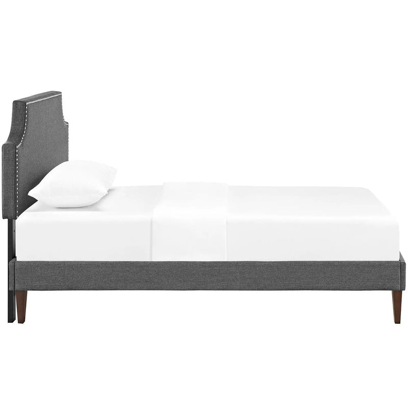 Laura Fabric Twin Platform Bed with Squared Tapered Legs by Modway by HouseOfZazla