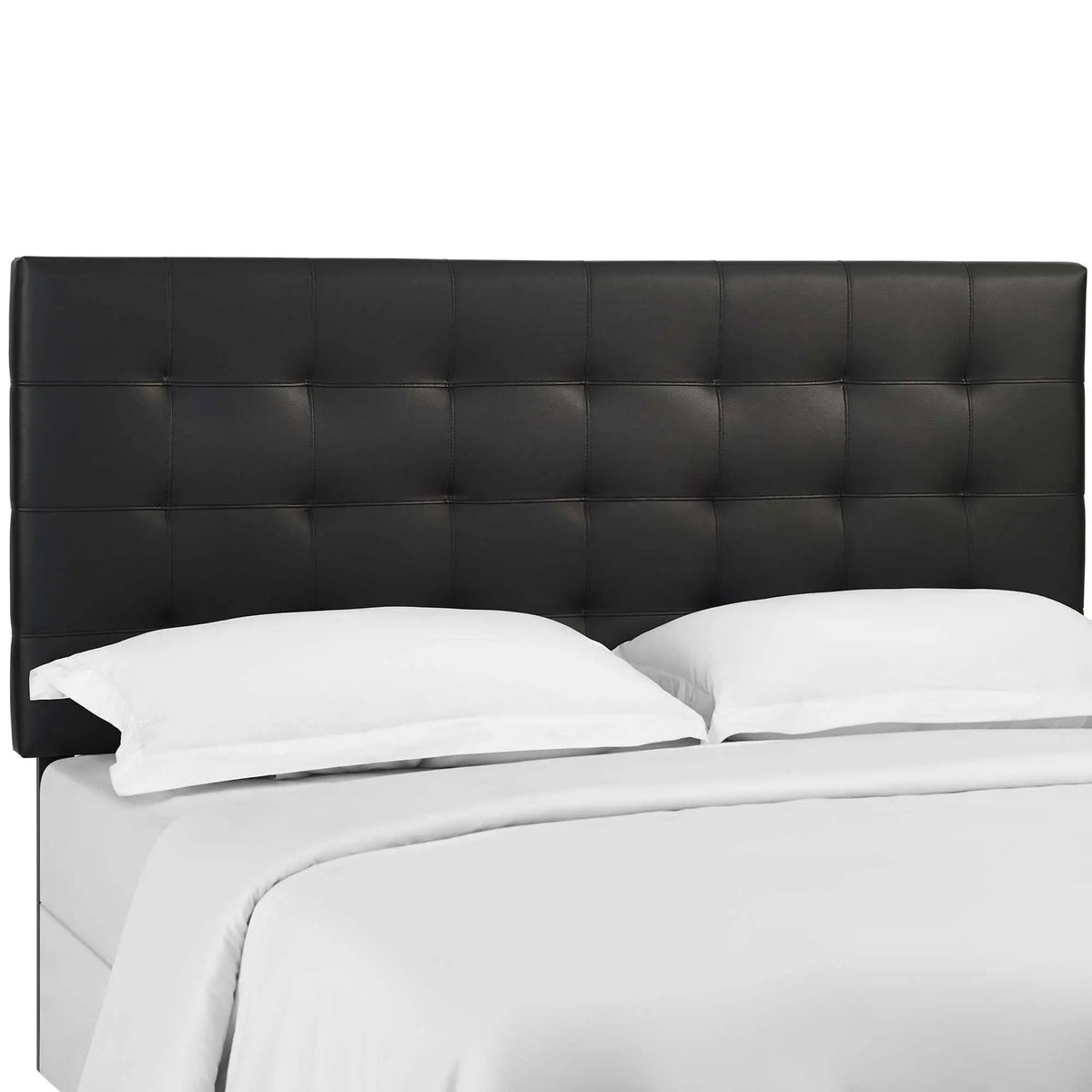 Paisley Tufted Upholstered Faux Leather King and California King Headboard by HouseOfZazla