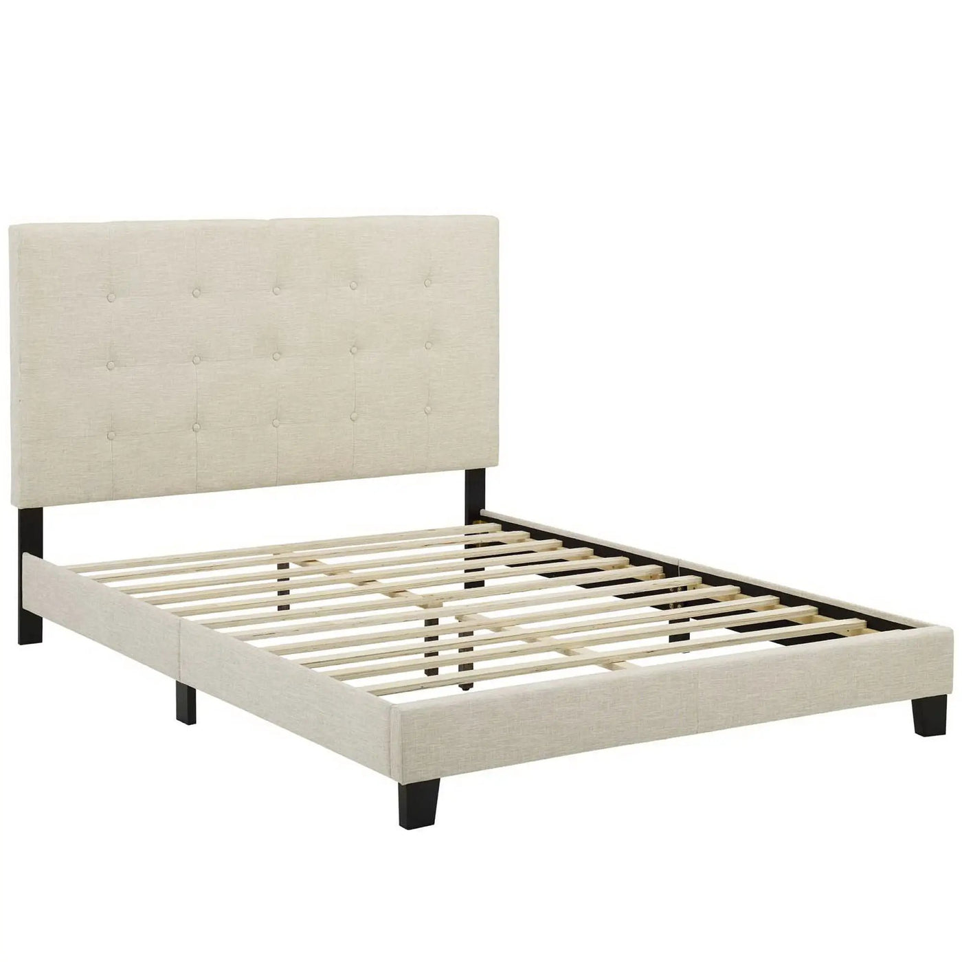 Melanie Tufted Button Upholstered Fabric Queen Platform Bed by Modway by HouseOfZazla
