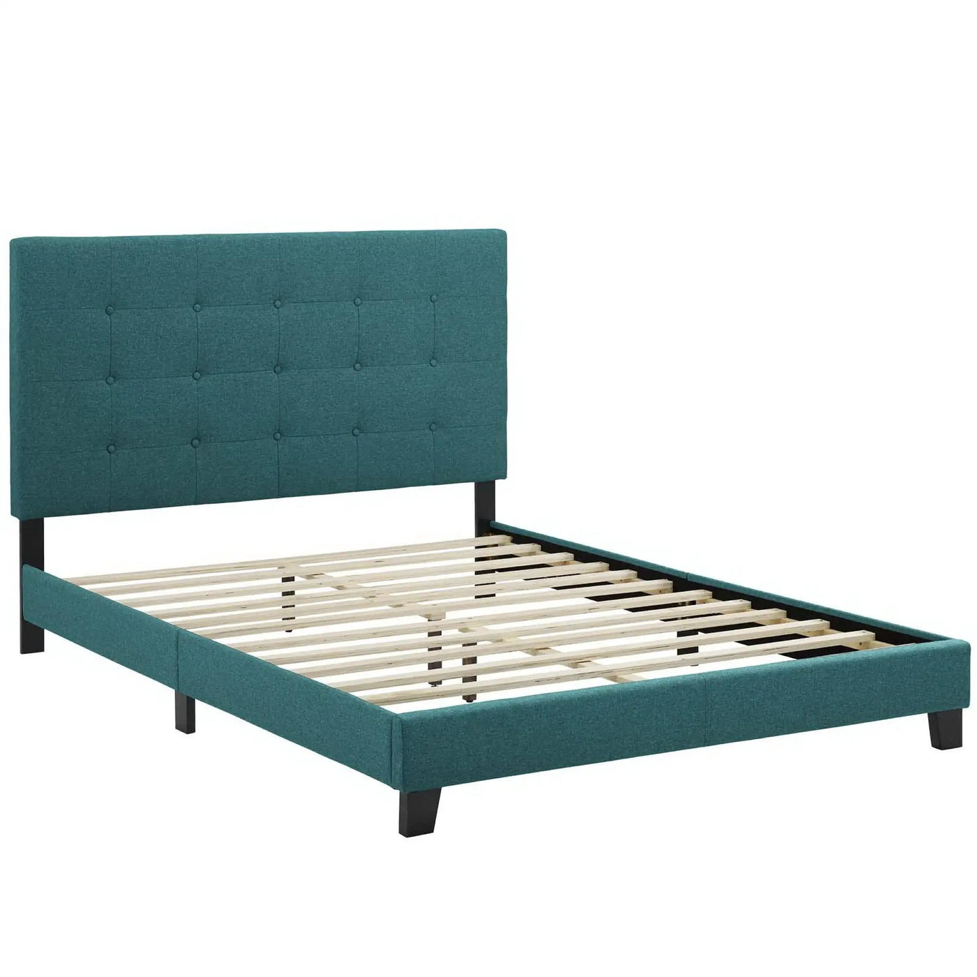 Melanie Tufted Button Upholstered Fabric Queen Platform Bed by Modway by HouseOfZazla