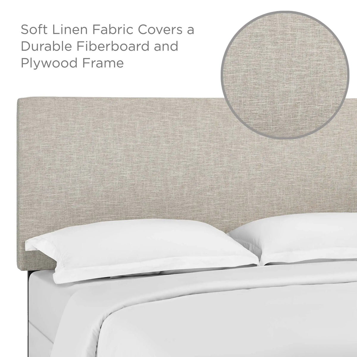 Taylor Upholstered Linen Fabric Full / Queen Headboard by Modway by HouseOfZazla