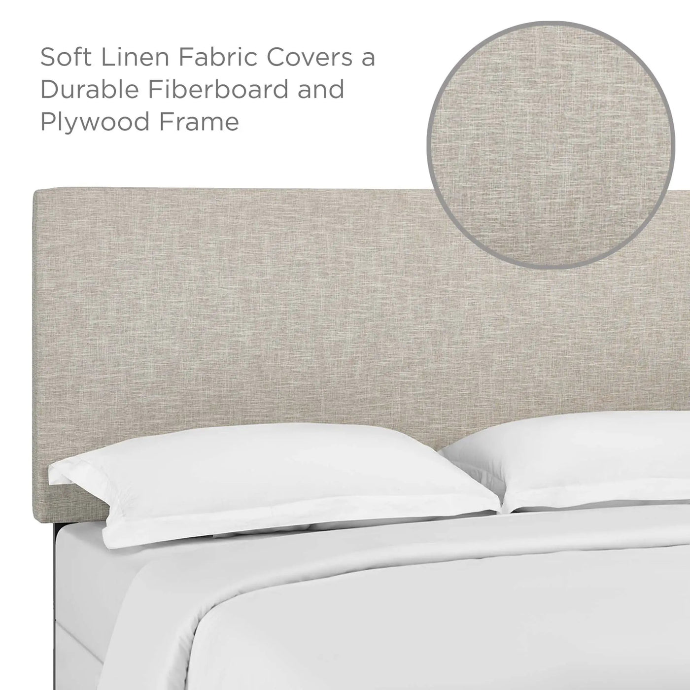 Taylor Upholstered Linen Fabric King and California King Headboard by Modway by HouseOfZazla