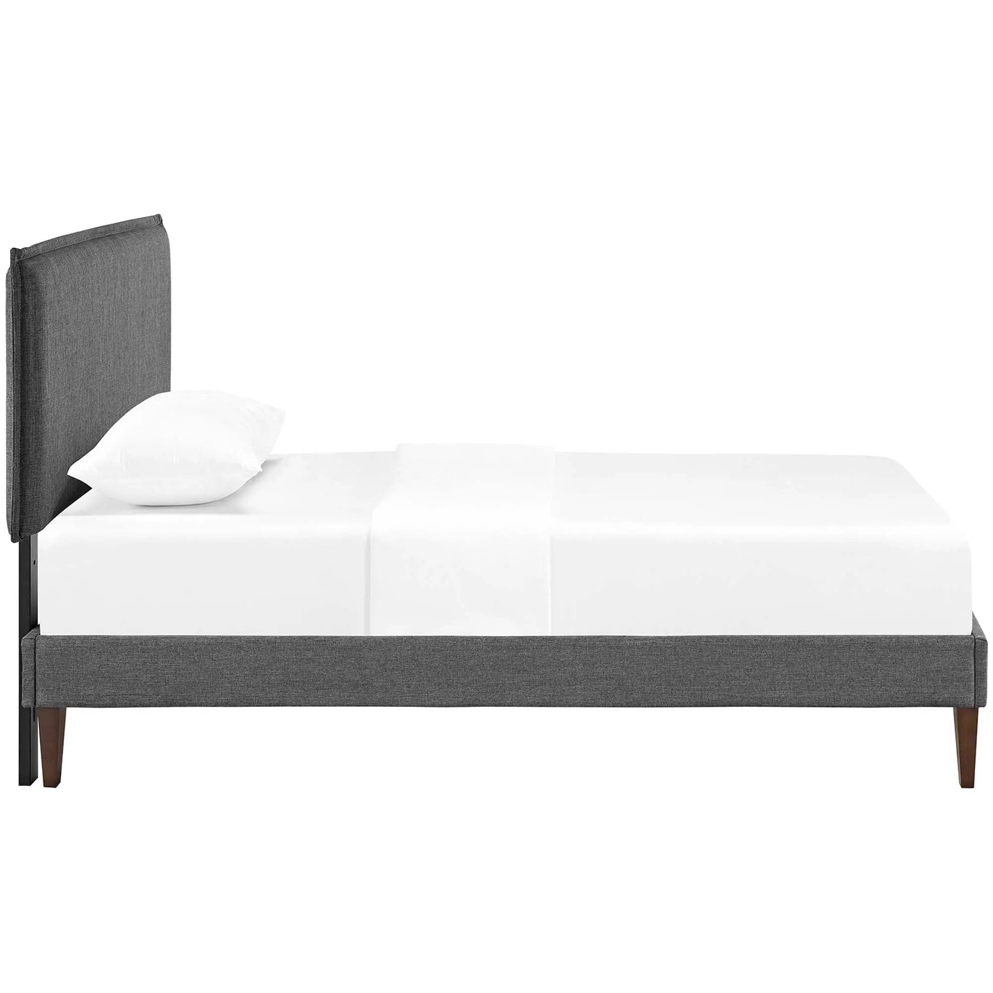 Amaris Fabric Twin Platform Bed with Squared Tapered Legs by Modway by HouseOfZazla