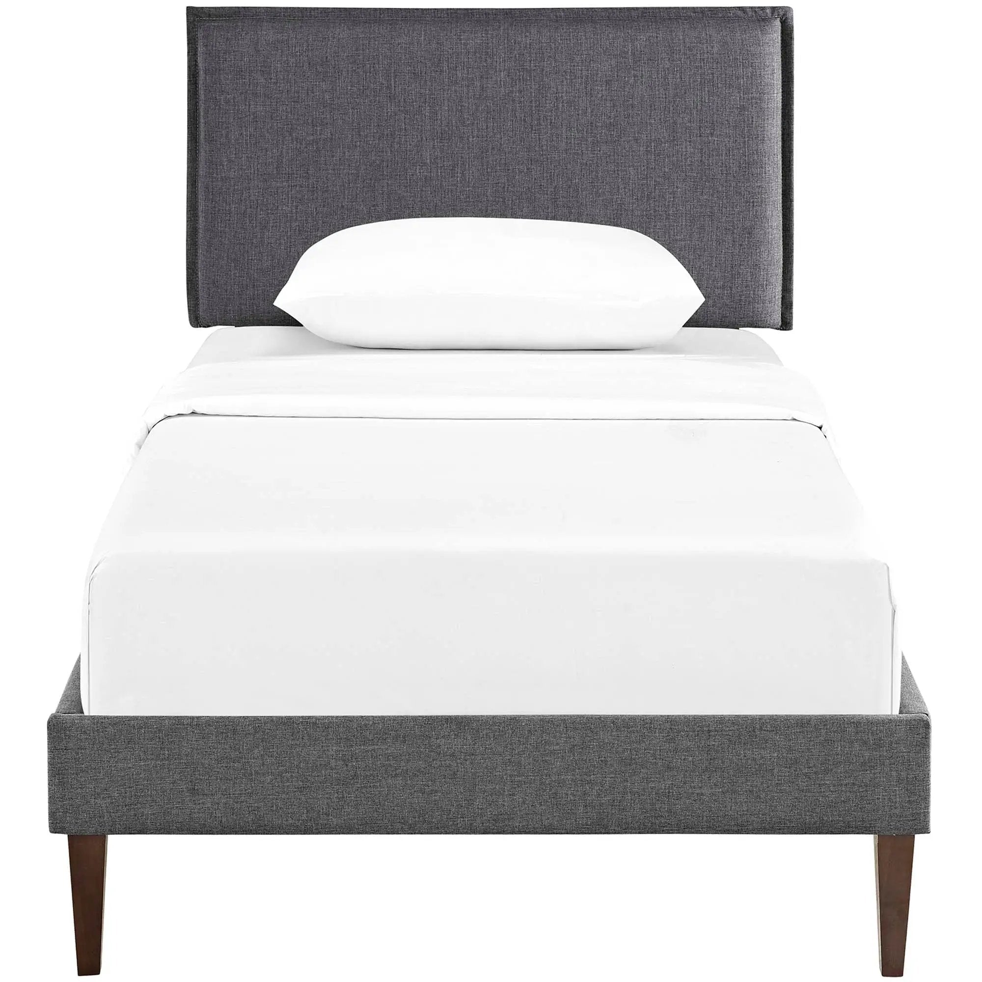 Amaris Fabric Twin Platform Bed with Squared Tapered Legs by Modway by HouseOfZazla