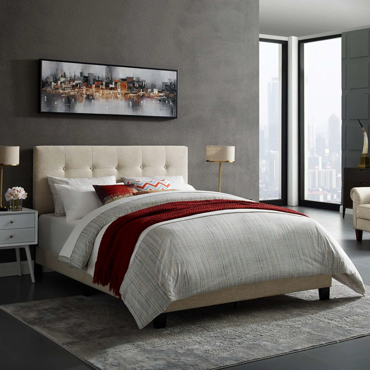 Amira Upholstered Fabric Full Bed by Modway by HouseOfZazla