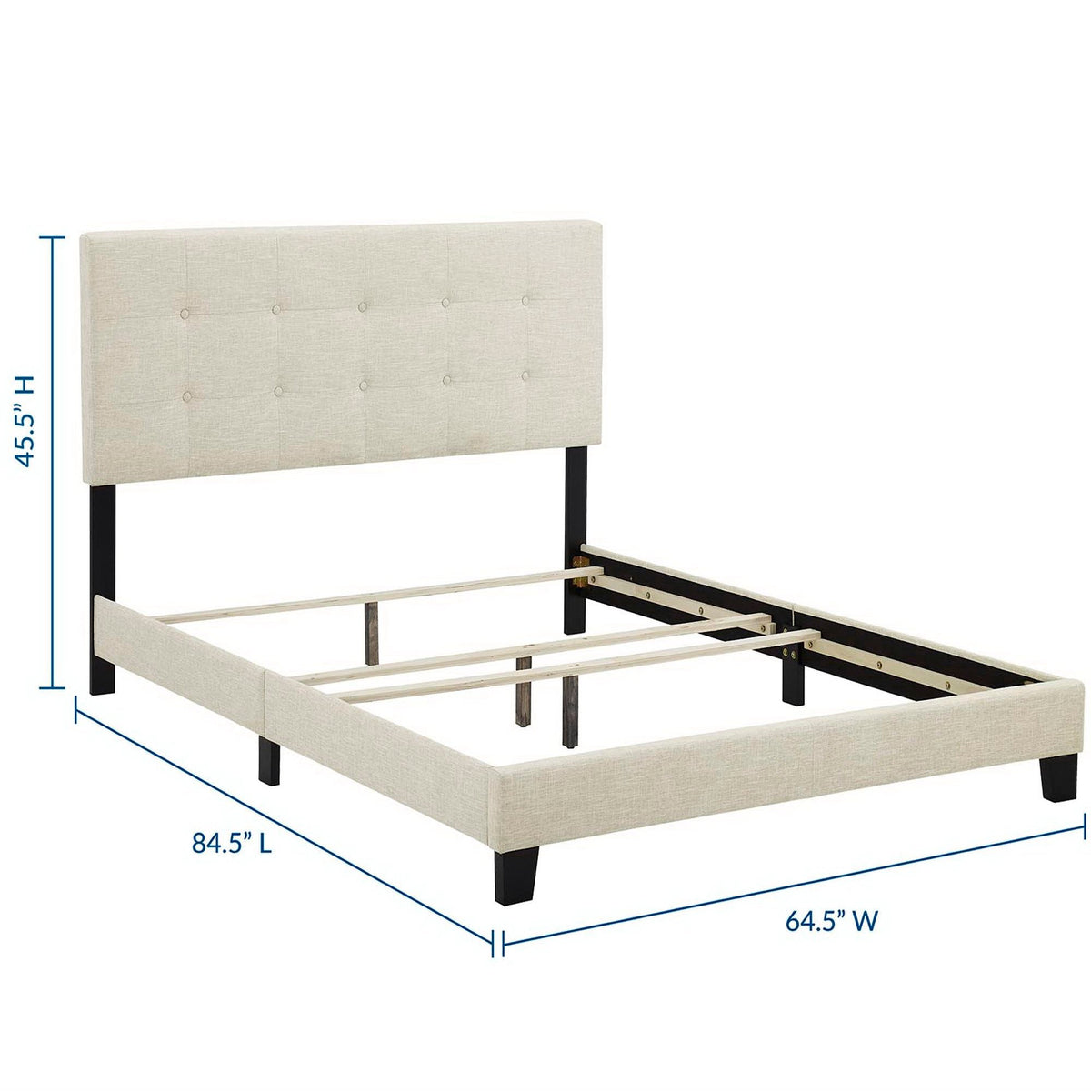 Amira Upholstered Fabric Bed by Modway, photo 2 of 21
