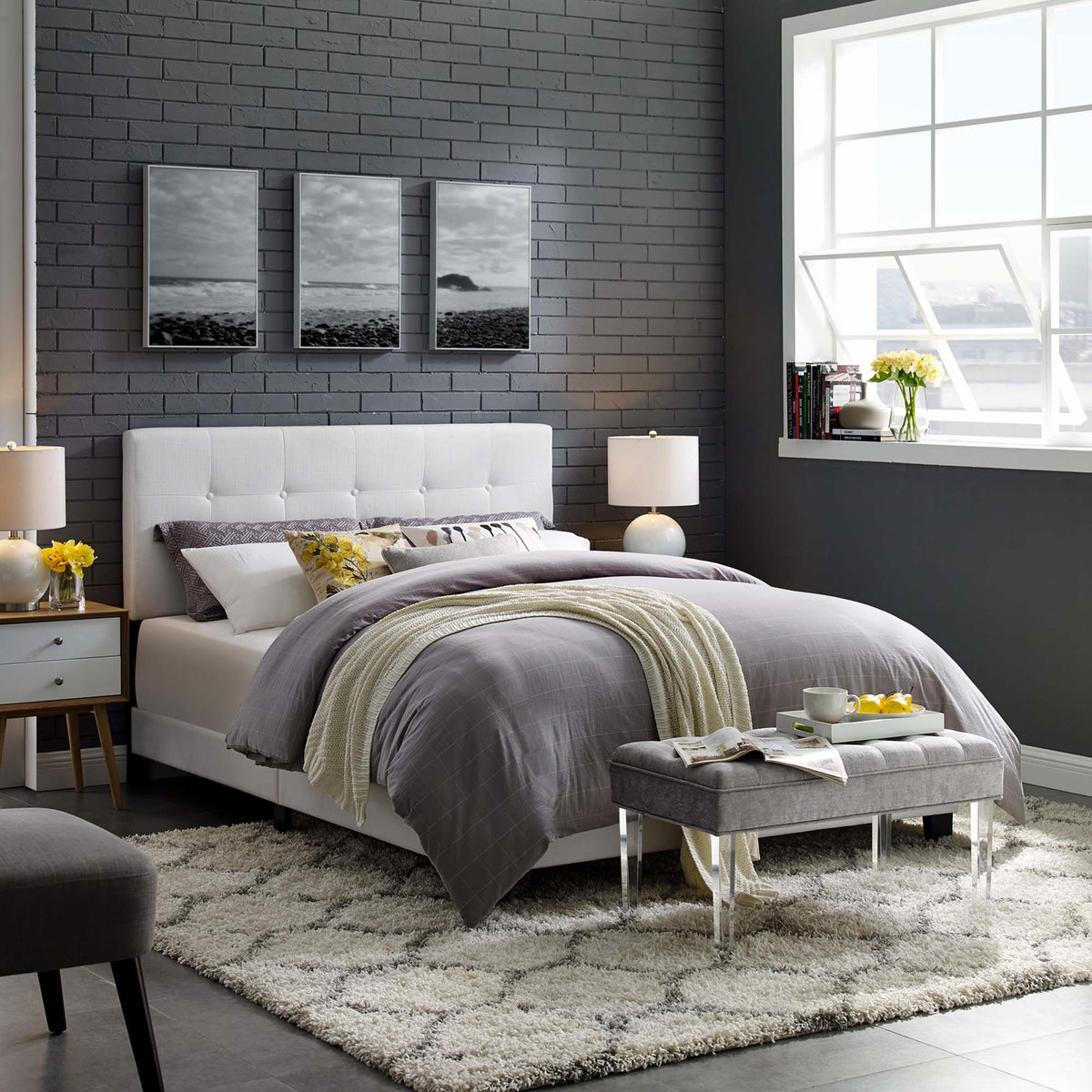 Amira Upholstered Fabric Bed by Modway, photo 13 of 21