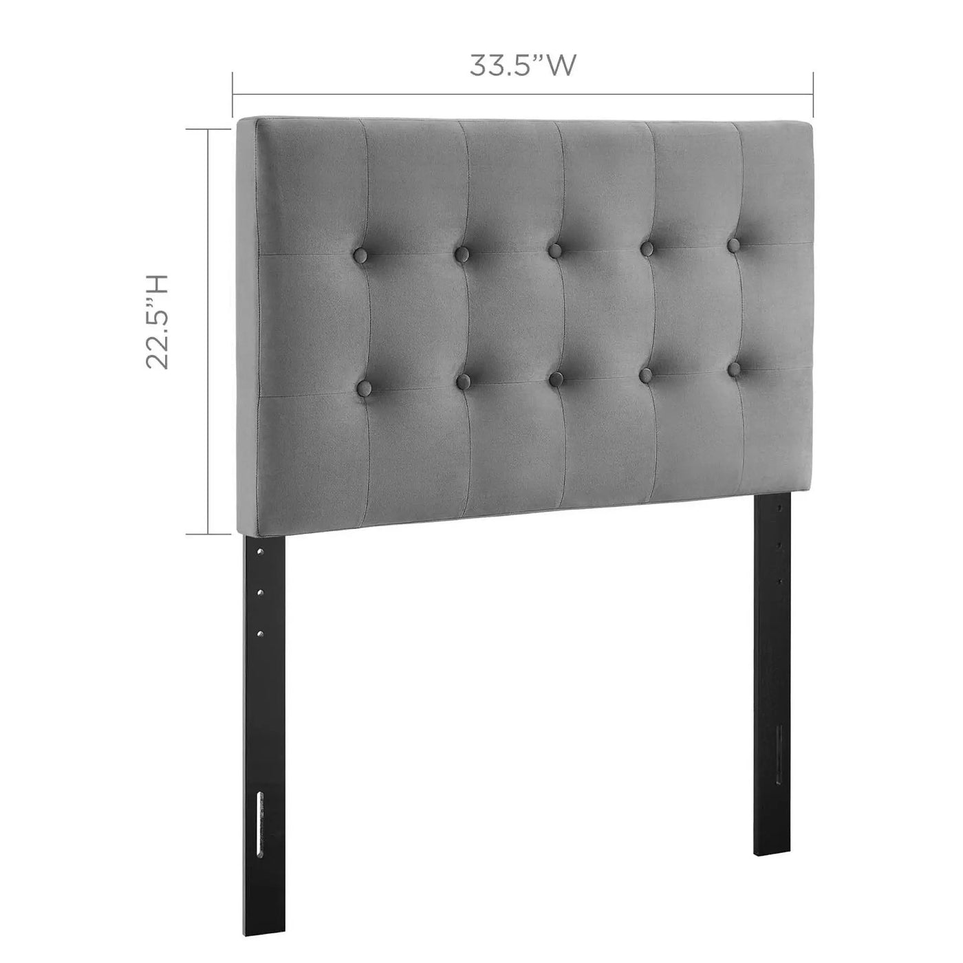 Emily Biscuit Tufted Performance Velvet Twin Headboard by HouseOfZazla