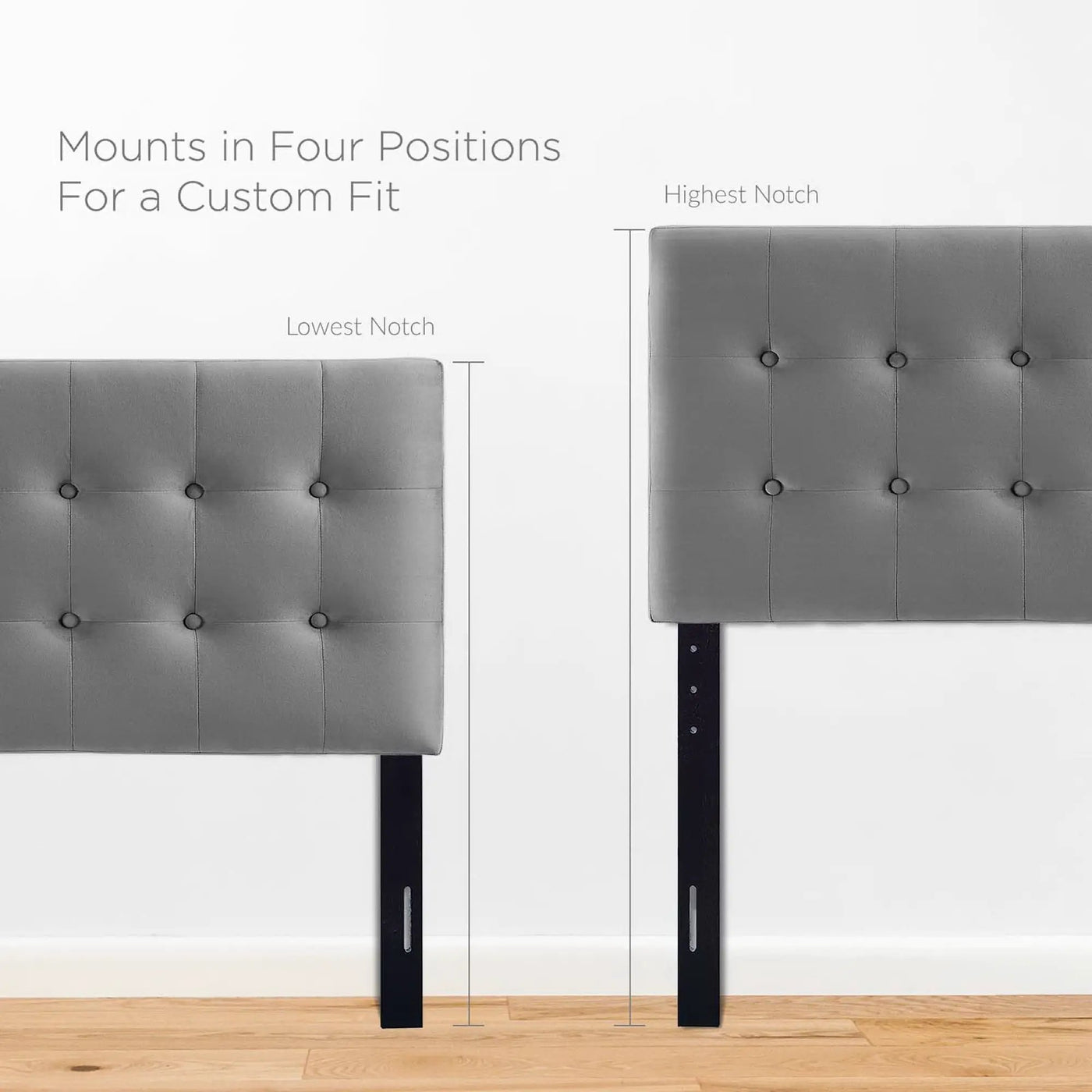 Emily Biscuit Tufted Performance Velvet Twin Headboard by HouseOfZazla