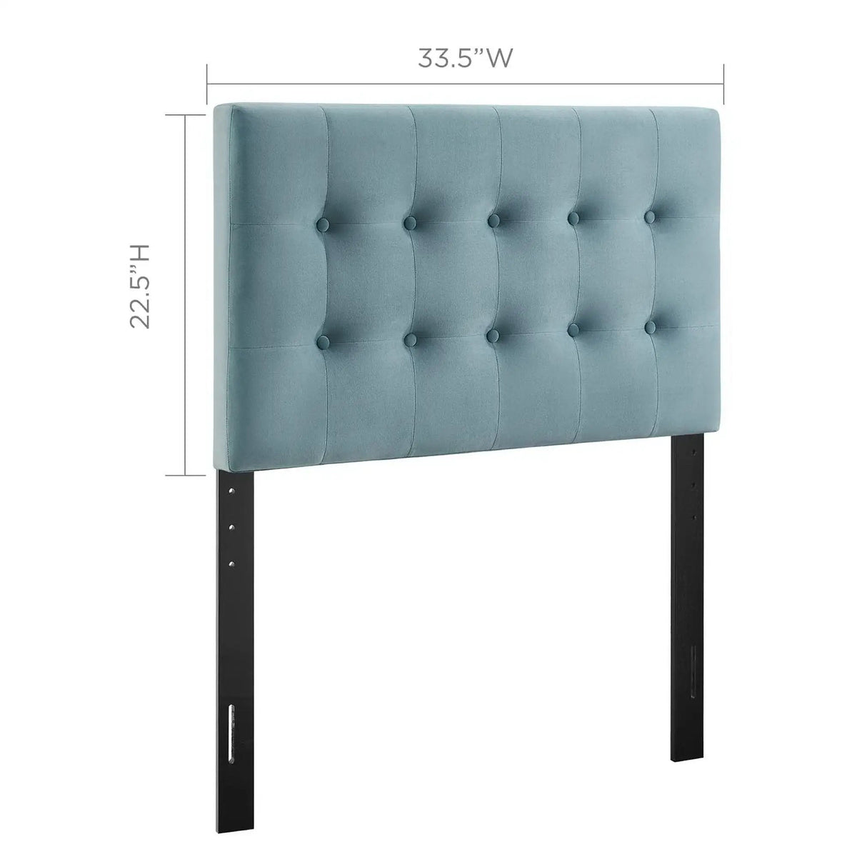 Emily Biscuit Tufted Performance Velvet Twin Headboard by HouseOfZazla