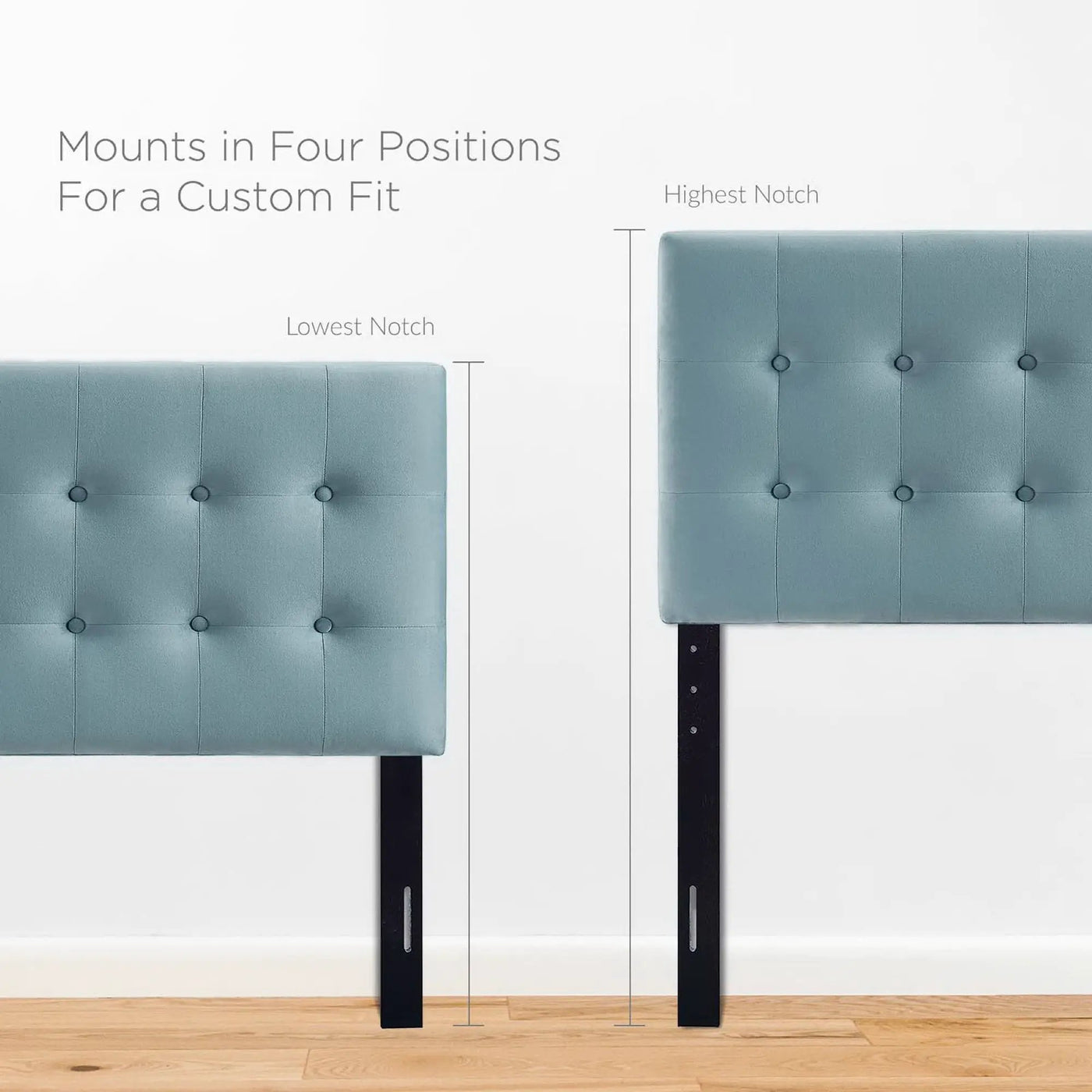 Emily Biscuit Tufted Performance Velvet Twin Headboard by HouseOfZazla