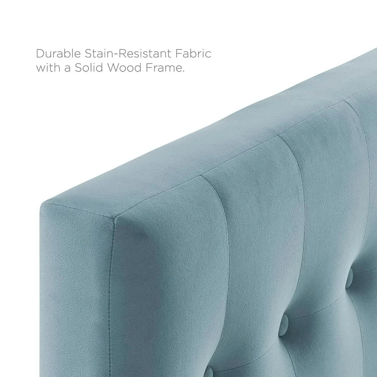 Emily Biscuit Tufted Performance Velvet Twin Headboard by HouseOfZazla