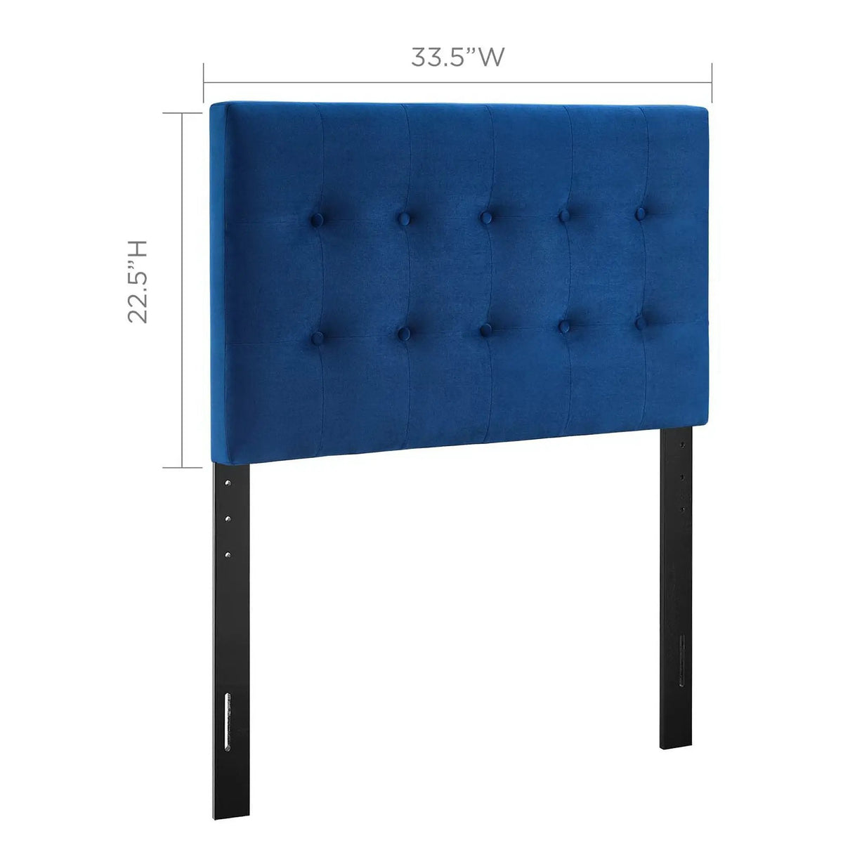 Emily Biscuit Tufted Performance Velvet Twin Headboard by HouseOfZazla