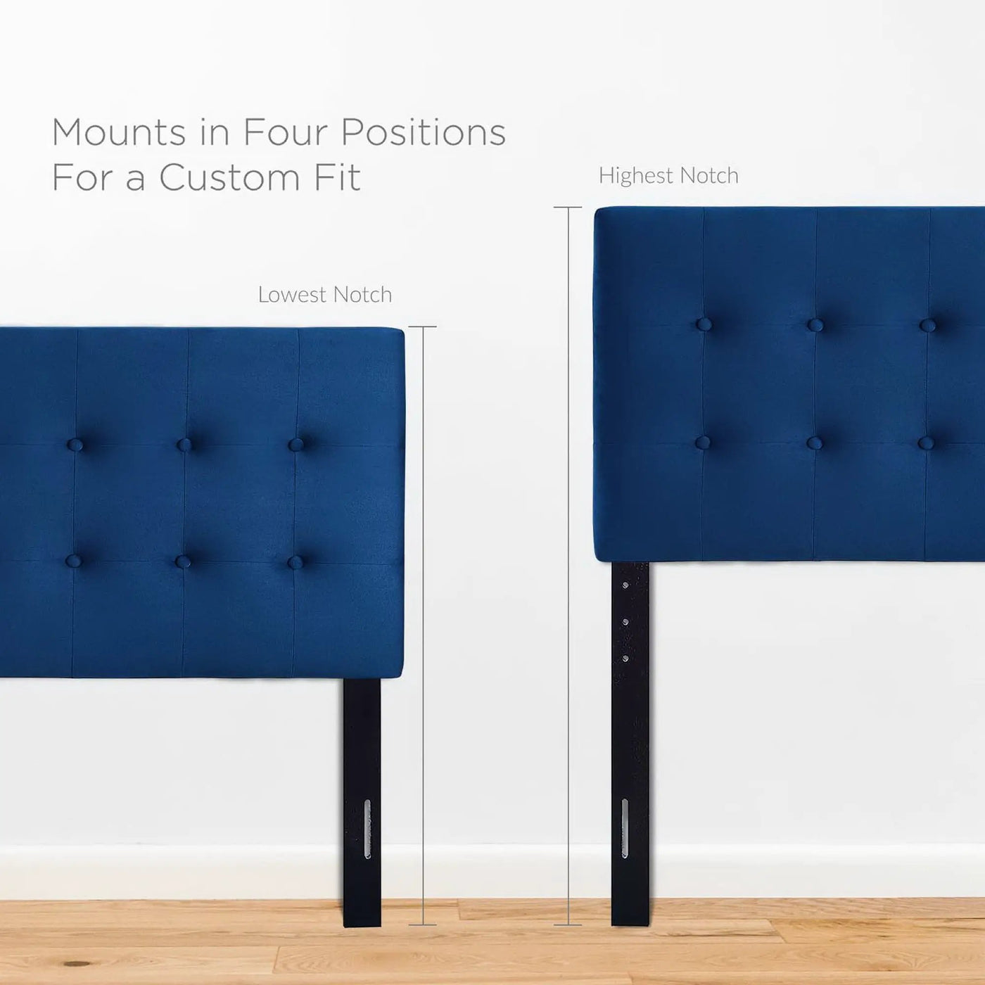 Emily Biscuit Tufted Performance Velvet Twin Headboard by HouseOfZazla
