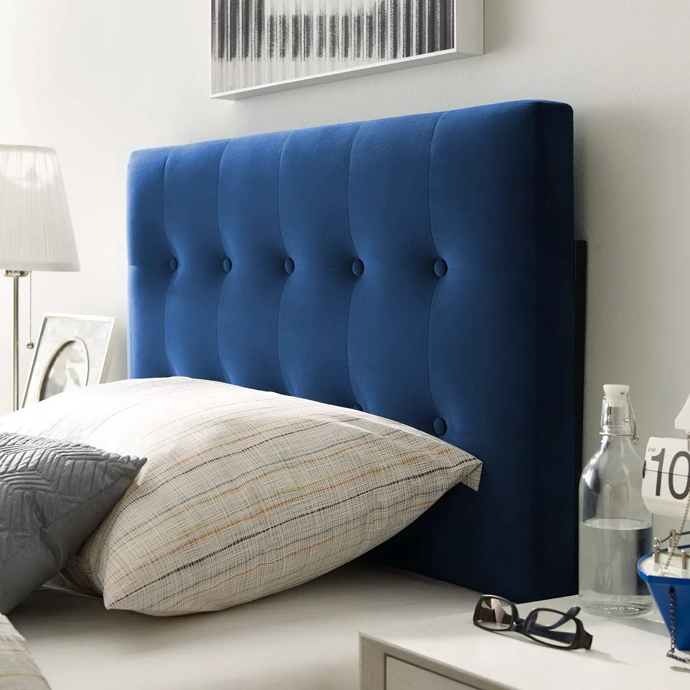 Emily Biscuit Tufted Performance Velvet Twin Headboard by HouseOfZazla
