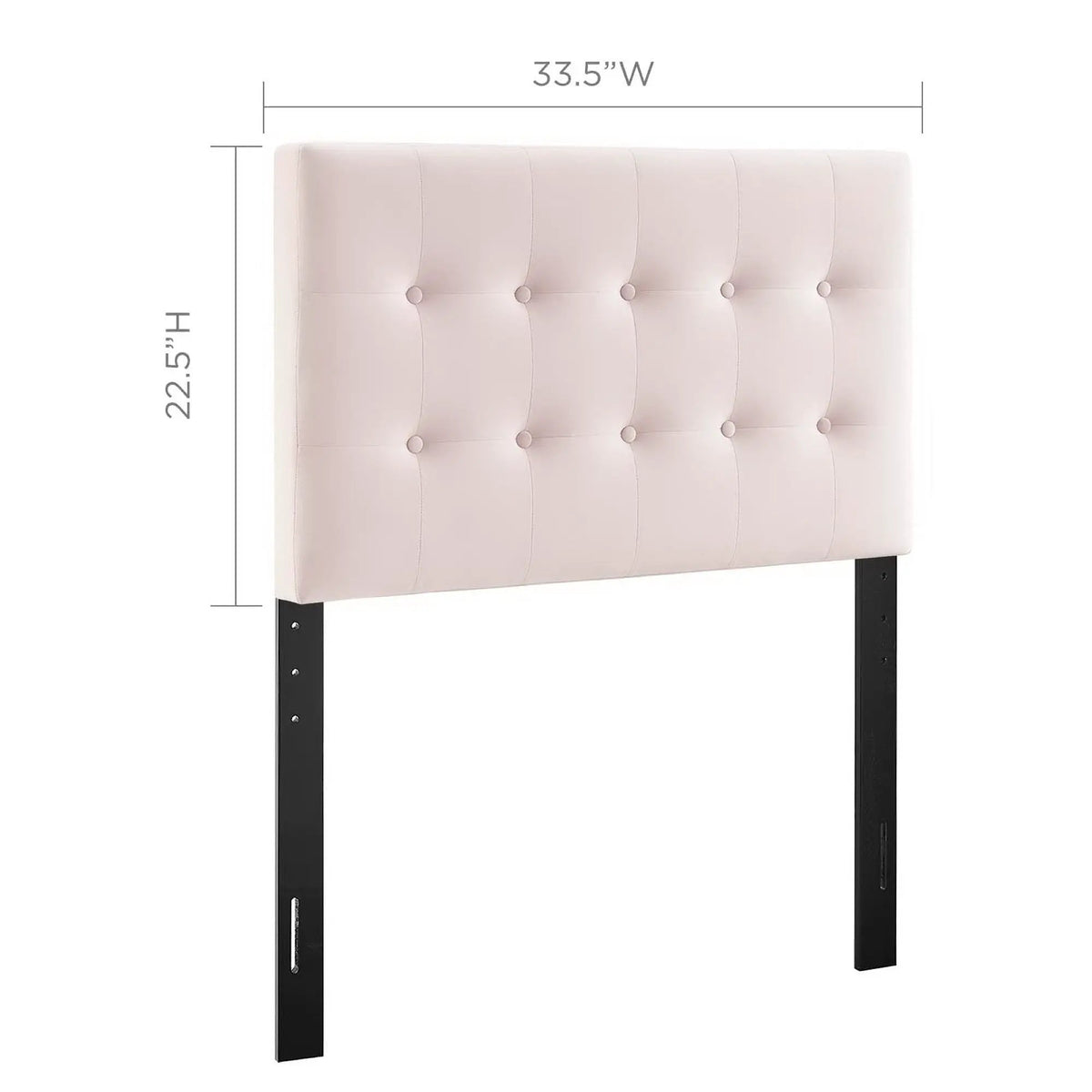 Emily Biscuit Tufted Performance Velvet Twin Headboard by HouseOfZazla