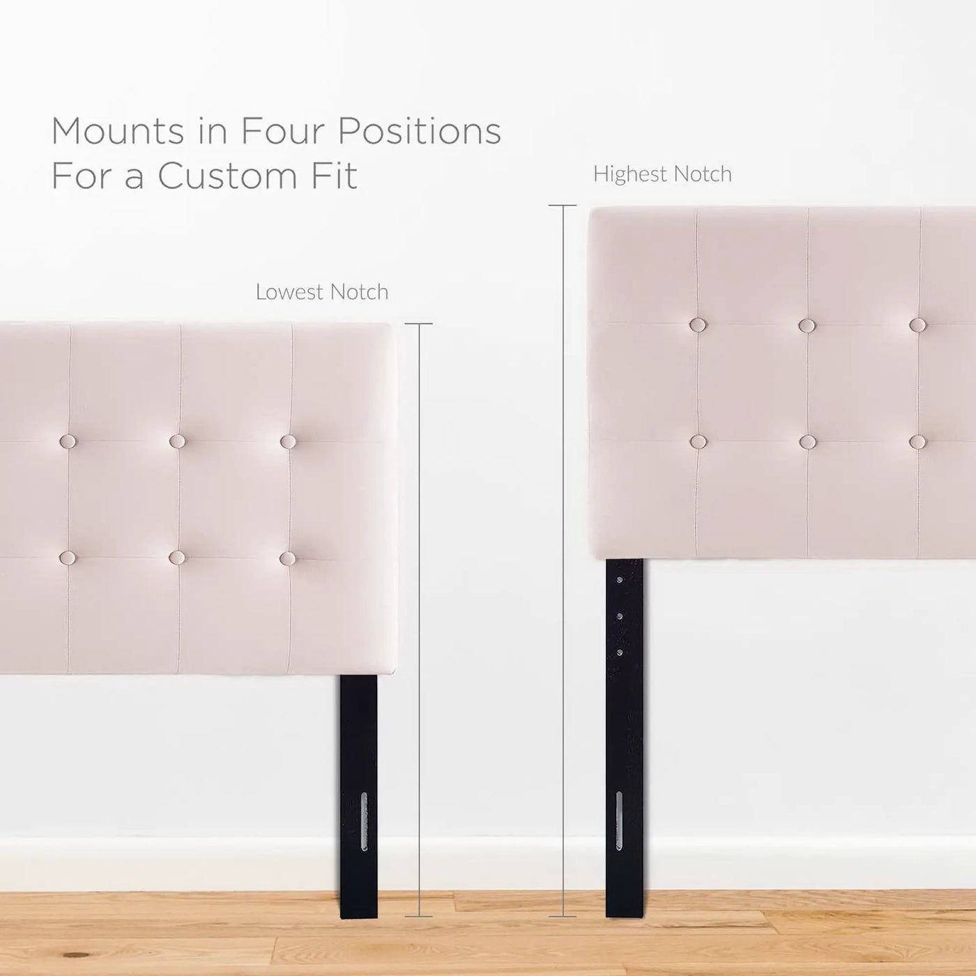 Emily Biscuit Tufted Performance Velvet Twin Headboard by HouseOfZazla