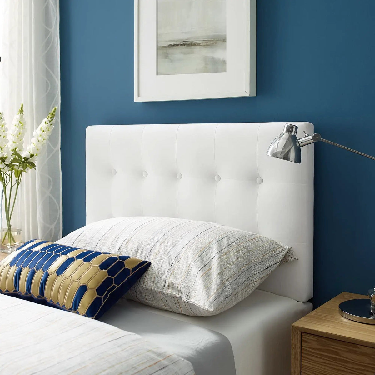 Emily Biscuit Tufted Performance Velvet Twin Headboard by HouseOfZazla