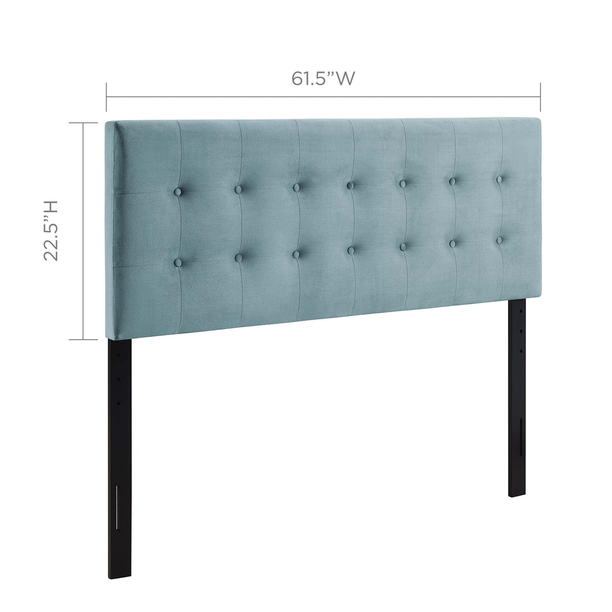 Emily Biscuit Tufted Performance Velvet Queen Headboard by Modway, photo 2 of 32
